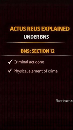 Actus reus explained law changed under BNS? ⚖️Law students must know this.#IPC #BNS #LLB #BALLB