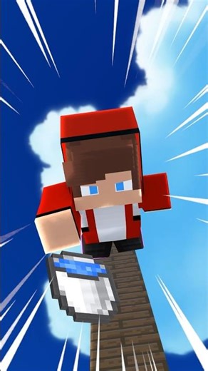 JJ's Insane MLG Water Bucket Clutch! - JJ and Mikey Minecraft Animation #shorts