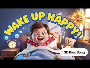 Wake Up Happy! 3D Animated Morning Routine Song For Kids/for kids/kindergarten/kids video