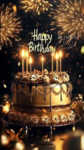 Golden Cake Birthday wishes 🥳 Birthday status #birthday #shorts