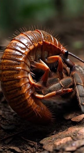 VENOMOUS STRUGGLE! 🦂 Centipede vs Tarantula! #Shorts