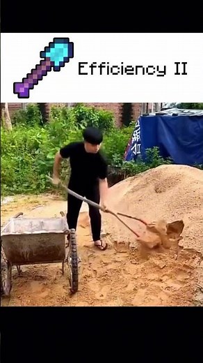 Minecraft shovel enchantments in real life. #minecraft #minecraftenchantments #reallifeminecraft