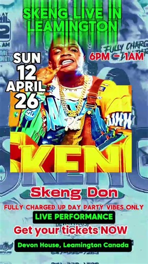 🔥🇨🇦 SKENG LIVE IN LEAMINGTON 🇯🇲🔥 FIRST TIME EVER‼️ You already know this gonna be CRAZY 😭🔥
