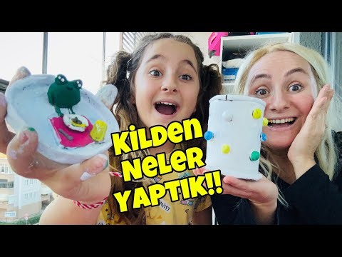 EVDE KENDİM KİLDEN TABAK VE KALEMLİK YAPTIM / DIY!!