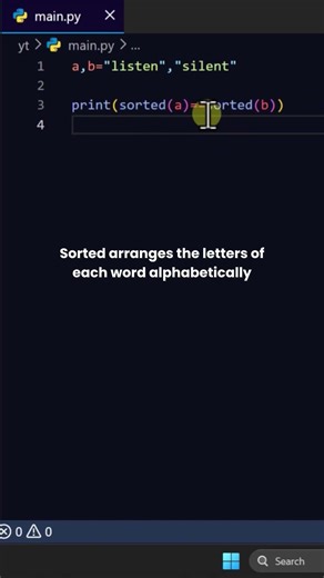Check Anagram #coding #python