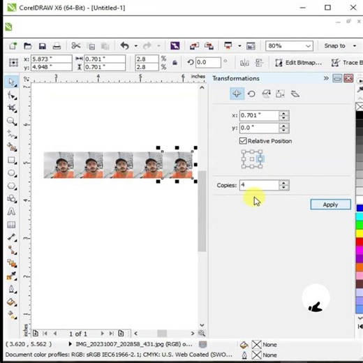 Coraldraw Tutorial Transform Tool for More Tips and Tools || #graphicdesign #coral #designer