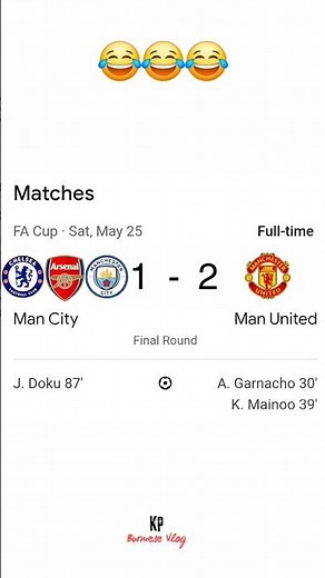 Manchester City & Manchester United 1 - 2 #facup #premierleague