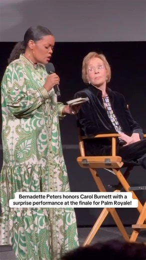 Broadway legend Bernadette Peters honors Carol Burnett with a surprise performance at the finale for Apple TV’s Palm Royale #appletv #palmroyale #carolburnett #bernadettepeters #oldhollywood | John Joseph