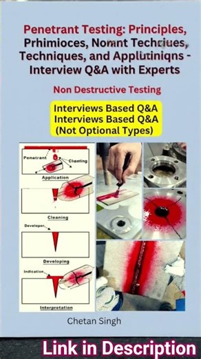 NDT Penetrant Testing Book Interview based for NDT Technician #ndtcareer #shorts