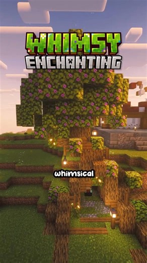The most whimsical enchanting area ever 🌳✨ #minecraft