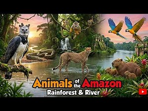 Animals of the Amazon Rainforest 4K 🌿 Amazing Amazon River Wildlife Jaguar, Capybara, Eagle