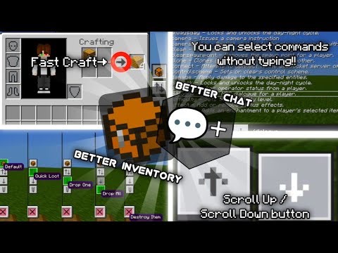 Better Inventory And Better Chat For MCPE 1.21+