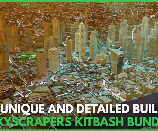 ArtStation - 300  Unique Building and High Detailed skyscrapers Kitbash Bundle | Resources