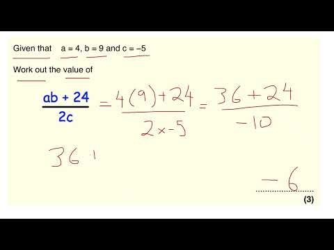 Substitution GCSE Maths KS3 Maths 11+ Maths KS2 Maths Functional Skills Maths Level 2 NCFE #gcse