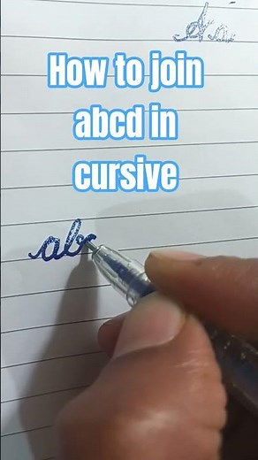 How to join alphabets in cursive #cursive #handwriting