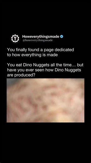 How Everything Is Made | Dino nuggets might look playful, but the production process behind them is highly engineered. It starts with chicken meat that’s ground... | Instagram