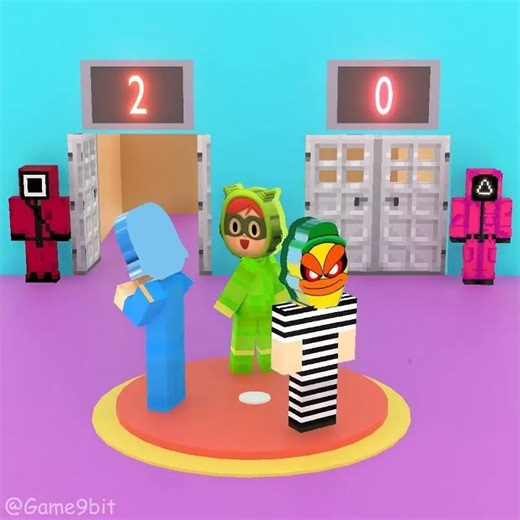 Help Nina and Pocoyo rescue their friends in the Squid Game challenge!