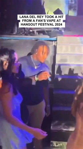 216K views · 1.5K reactions | Lana Del Rey took a hit from a fan's vape before performing at the 2023 Hangout Festival. | UPROXX | Facebook