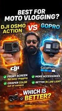 GoPro Vs Dji Osmo Action for Moto Vlogging setup. #gopro #djiosmoaction #motovlog