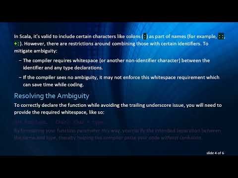 The Reason Trailing Underscores Cannot Be Used in Function Parameter Names in Scala
