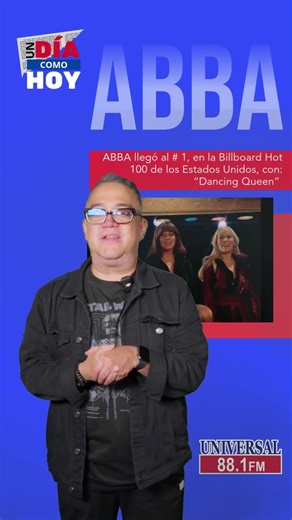 #UnDiaComoHoy #ABBA llegó al # 1 con: “Dancing Queen” l Universal 881 Universal 88.1