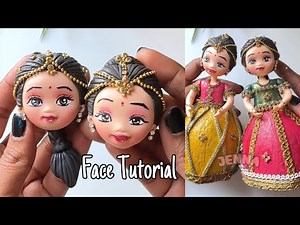Doll Face Tutorial with Air Dry Clay | Learn How to Sculpt Doll Face | Clay Craft Ideas