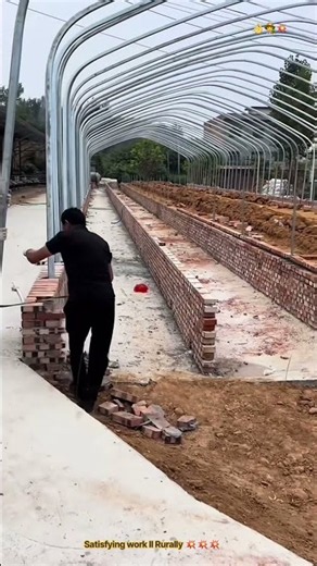 Assembly greenhouse for rose garden Process