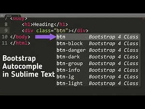 Bootstrap 4 Autocomplete Sublime Text 3 | Install Bootstrap Autocomplete Package easy