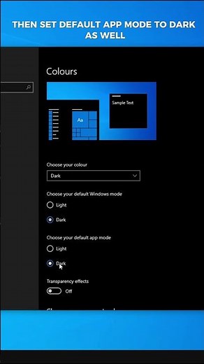 Turn Dark Mode Everywhere in Windows