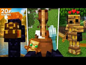 Top 20 Addons That Make Minecraft Survival BETTER (Bedrock/MCPE)