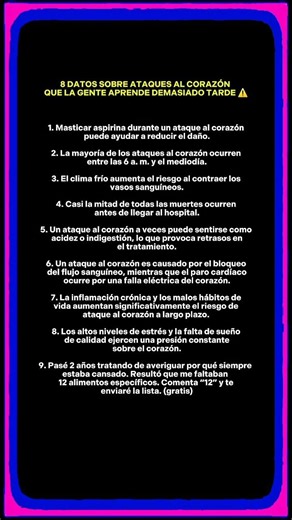 8 Datos Sobre Ataques al Corazón que la Mayoría Descubre Demasiado Tarde