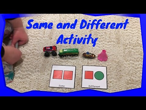 Same and Different Activity - Preschool Classroom at home