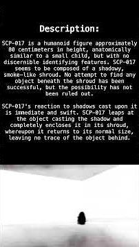 SCP-017 "Shadow Person" [SCP Wikidot] #shorts