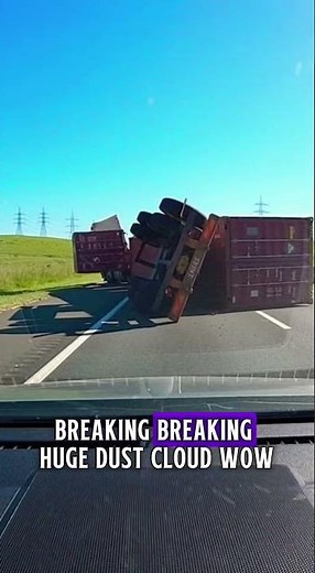 Shocking Dashcam Footage: Semi-Truck Flips Over on Highway