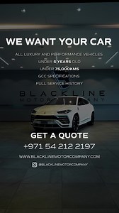 Your Car’s Spec Matters—We Pay for That. Your car isn’t just another listing—it’s high-spec, high-value, and deserves the right buyer. ✔️ We factor in upgrades, low mileage & full service history ✔️ We buy GCC spec cars (2019+) up to 75,000 km ✔️ Instant payment, free collection, zero admin fees  Don’t settle for a generic offer. Enter your details for a tailored quote today. | Blackline Motor Company | Facebook