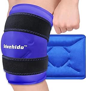 Knee Ice Pack Wrap After Surgery, Reusable Gel Ice Pack for Knee Injuries Pain Relief, Leg Ice Pack for Swelling, Knee Replacement Surgery, Cold Compress Therapy for Arthritis, Meniscus Tear and ACL