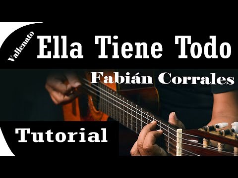 😎Como Tocar 😊 "ELLA TIENE TODO" de Fabián Corrales en guitarra acustica- vallenato fácil para tocar