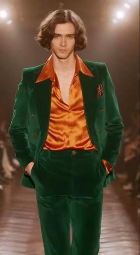 This is what 1970s-era elegant men would look like on a fashion runway.