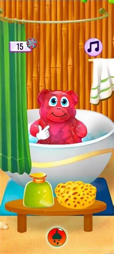 🐻✨"Little bear Valera begs: Baby Shark, rub my tummy!Bath time the tummy must be rubbed!"