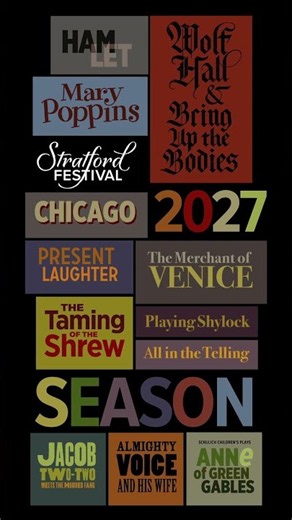 Season Announcement | Stratford Festival 2027