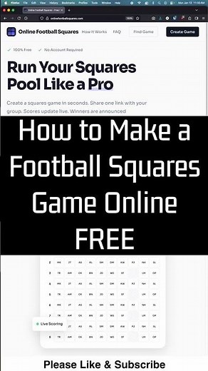 How to Make Football Squares Game Online - Easy & Free