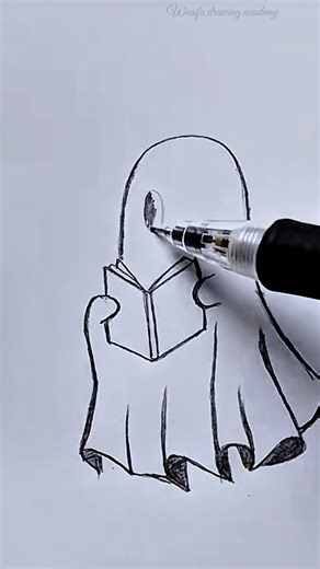 Easy Boo 👻drawing #easy #wasifadrawingacademy #painting #art