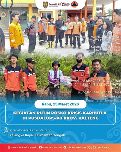 Giat Posko Krisis Karhutla di PUSDALOPS-PB Prov. Kalteng