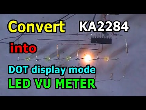 KA2284 into DOT display mode LED VU Meter circuit
