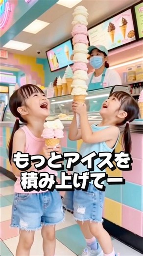 Stack that ice cream higher!👧🏻 #ai #effect #shorts