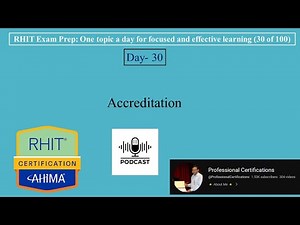 RHIT Exam Prep 030 | Accreditation | 💻🎀📚