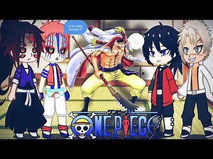 Upper Moons and Hashiras react to Tanjiro Kamado as White Beard from One piece 1/1 //Gacha life//