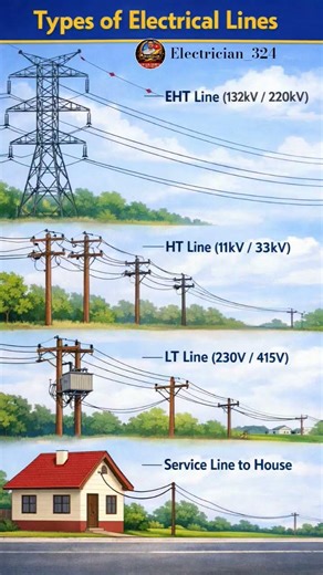 LT Line, HT Line & EHT Line Explained | Types of Electrical Lines #electricalengineering