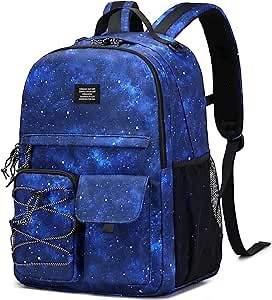 Lohol Galaxy Backpack for Kids Teen Boys Girls, Daypack with 1Anti Theft Pocket for Travel School (Galaxy E)