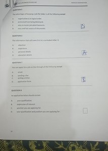 QUESTION 5The advantages of keeping a job file folder is all ... | Filo